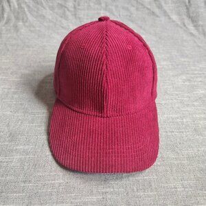 Corduroy Hat Cap Strap Back Blank Burgundy Maroon Cotton Boyee Adjustable